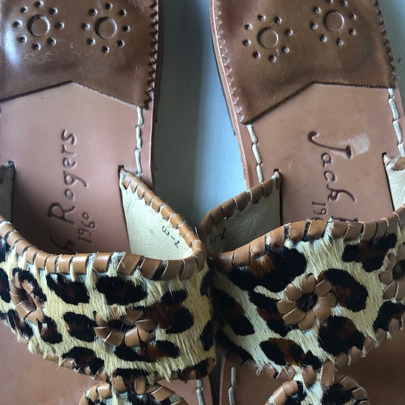 Jack Rogers Jacks Calfhair Sandals - Size 7 - Picture 3 of 3